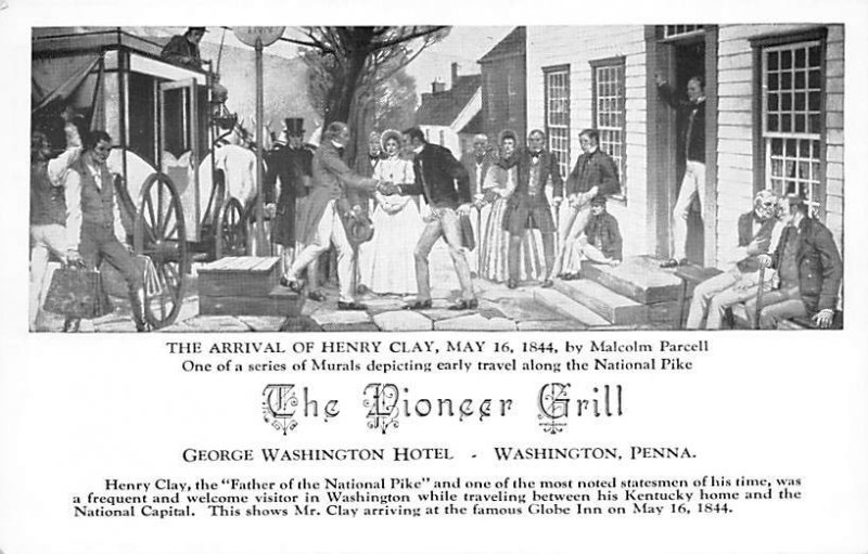 Pioneer Grill, George Washington Hotel Washington, Pennsylvania PA  