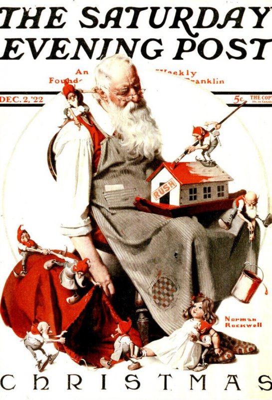 The Saturday Evening Post 2 December 1922 Santa's Helper By Norman Rockwell
