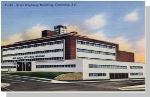 Columbia, South Carolina/SC Postcard, State Highway Building, Near Mint!