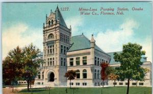 FLORENCE, Nebraska NE   Omaha Water Company MINNE-LUSA PUMPING STATION  Postcard