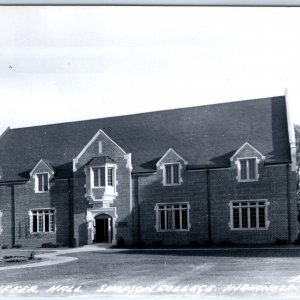 c1950s Indianola, IA RPPC Simpson College Pfeiffer Hall Real Photo PC Vtg A108