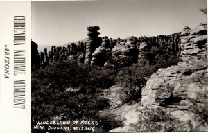 RPPC AZ Douglas Wonderland of Rocks Chiricahua National Monument 1950s K44