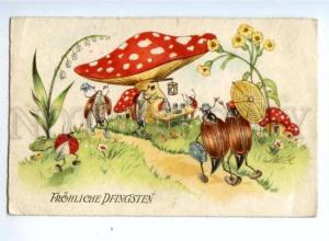 3148511 Dressed May BEETLE Violin MUSHROOM Tea Cups by M.H. PC