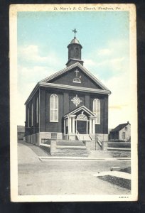 HAMBURG PENNSYLVANIA PA. ROMAN CATHOLIC CHURCH VINTAGE POSTCARD