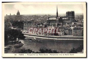 Postcard Old Paris Perspective on Our Lady