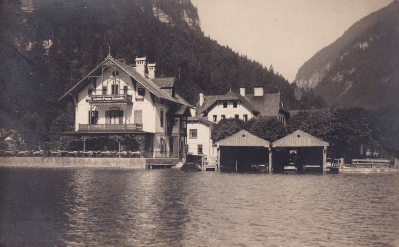 Gosaumuhle Gasthof Pension Hotel Riverside Antique Austrian Postcard