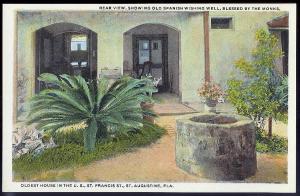 Old Spanish Wishing Well St Augustine FL unused c1915