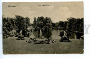 494633 Poland Warsaw Warszawa pond Lazienki mail WWI Finnish Red Cross RPPC