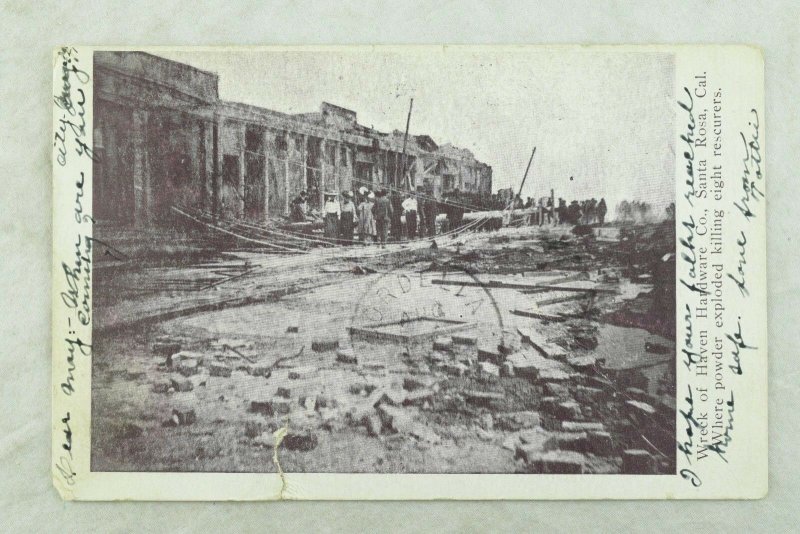 C.1906 San Francisco Earthquake Haven Hardware Co. Postcard P97 