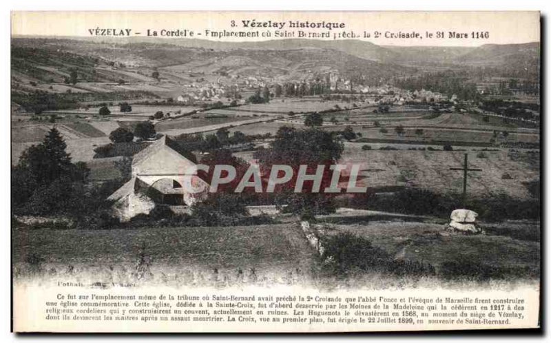 Old Postcard Vezelay The Cordele location or Saint fooling Precha the 2nd cru...