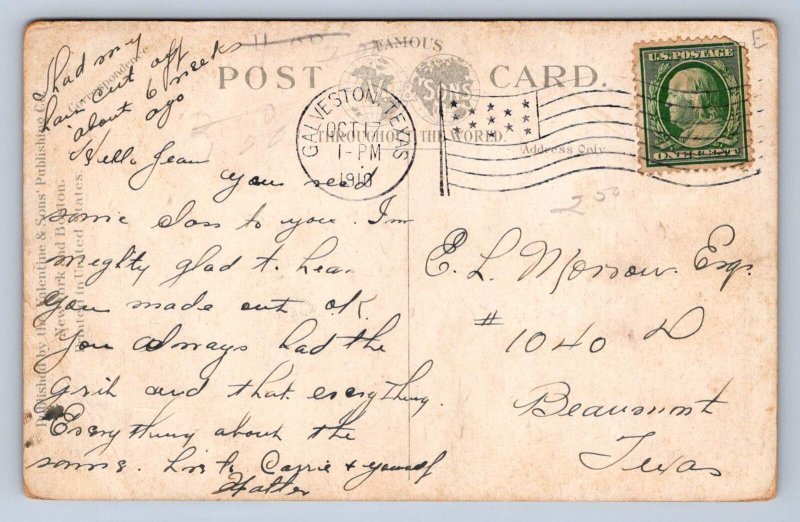 K10/ Galveston Texas Postcard c1910 City Hall Building 380