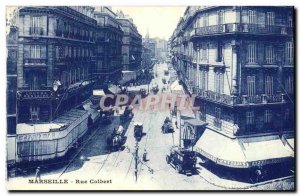 Old Postcard Marseille Rue Colbert