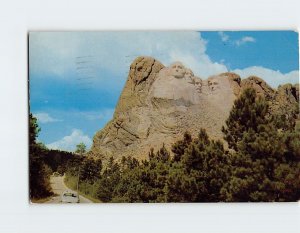 Postcard Mt. Rushmore Memorial Black Hills South Dakota USA