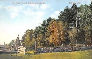 Woodland Church Family Enfield, Connecticut Conn USA Shaker postal used unknown 