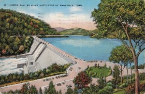 Birdseye View Norris Dam Knoxville Tenn. c.1948 Postcard 2R4-128