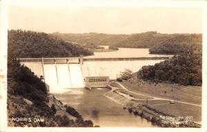 Anderson-Campbell Counties Tennessee view of Norris Dam real photo pc Z16416 