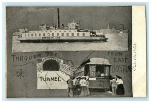 1906 The Tunnel From East Boston Noddle Island Ship Massachusetts MA Postcard 