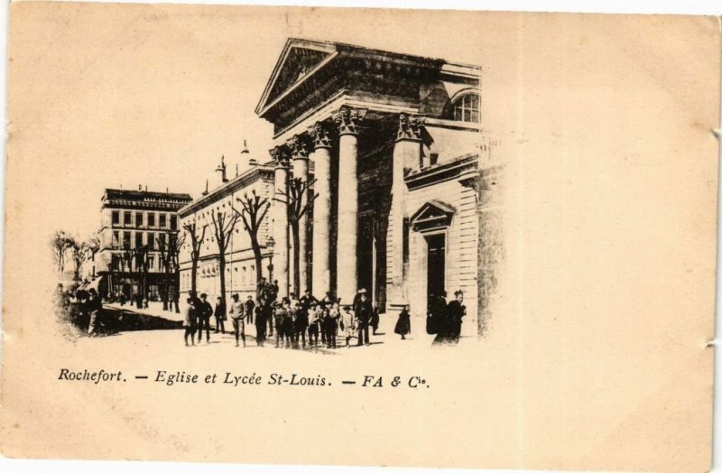 CPA ROCHEFORT-Église et Lycée St-Louis (45350)