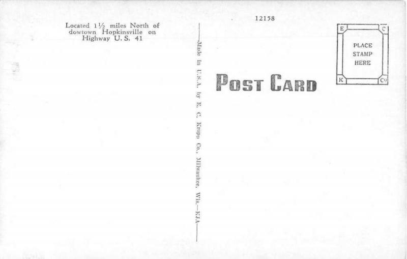 Hopkinsville Kentucky Rock Hill Tourist Court Antique Postcard J52830