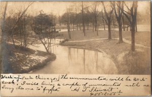 RPPC View in Washinton Park Chicago IL c1906 Undivided Back Vintage Postcard S34