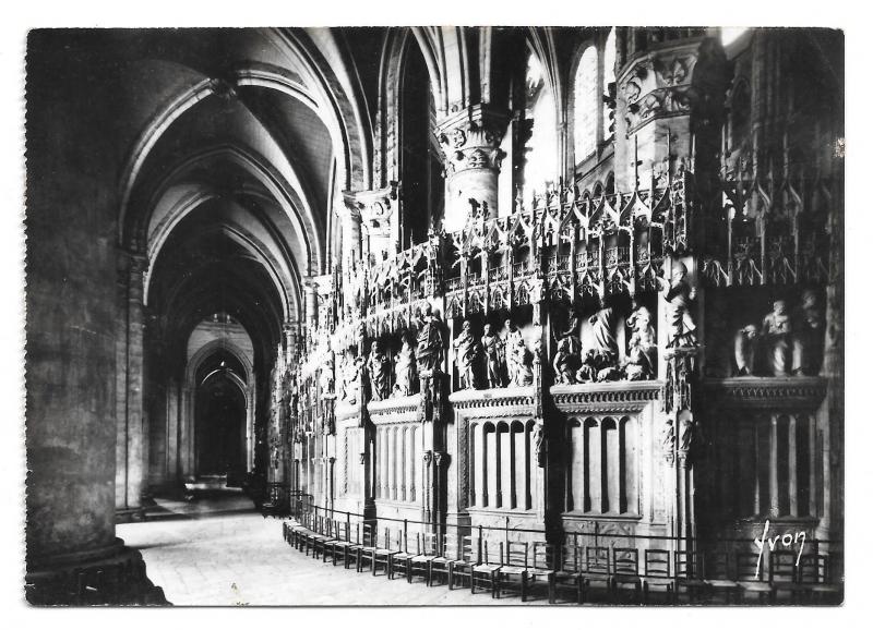 France Chartres Cathedral Interior Ambulatory YVON 2 Glossy Photo 4X6 Postcards