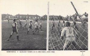 Worthing FC vs Slough 1983 Football Clubs Match Real Photo Postcard