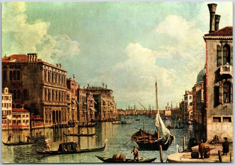 Antonio Canal Detto Il Canaletto Veduta Del Canal Grande Boats Ships Postcard