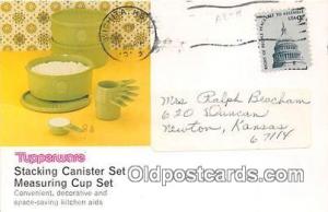 Tupperware, Stacking Canister Set, Measuring Cup Set Advertising Postcard Pos...