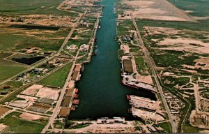 Texas Brownsville Aerial View Of The Port