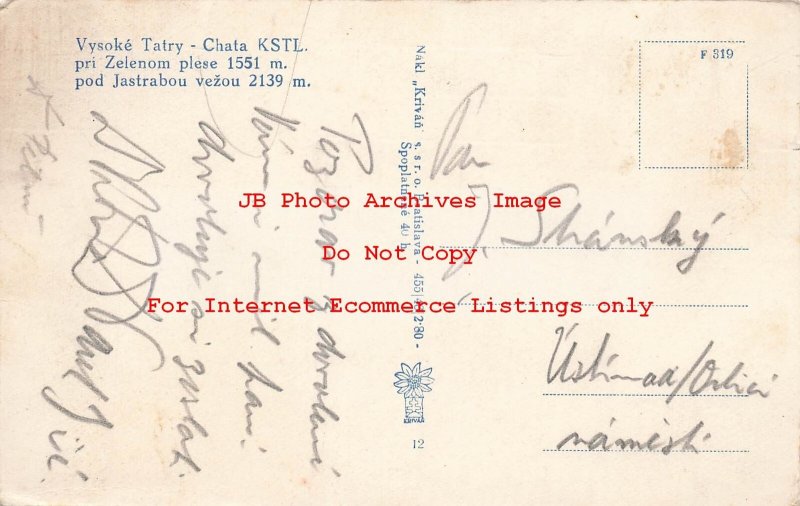 Slovakia, Vysoke Tatry, RPPC, Mountain, Photo