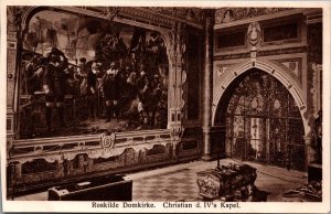 Denmark Roskilde Domkirke Church King Christian IV Chapel Postcard 09.12