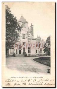 Old Postcard Chateau de Cande Entree principate