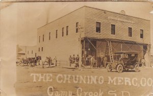 J33/ Camp Crook South Dakota Postcard RPPC c1910 Chuning Mercantile Store 169