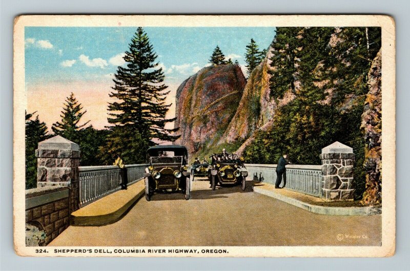 Columbia River Highway OR-Oregon, Shepperd's Dell, Vintage Postcard