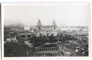 RPPC Postcard Plaza de Armas Lima Peru