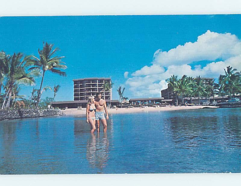 Unused Pre-1980 HOTEL SCENE Kailua-Kona Hawaii HI B0087