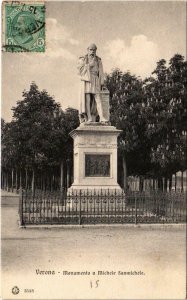 CPA Verona Monumento a Michele Sanmichele ITALY (801884)