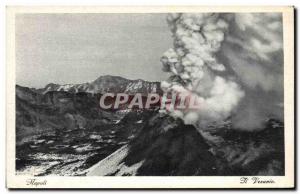 Old Postcard Italy Italia Napoli Il Vesuvio volcano vulcan