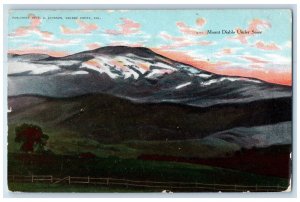 1909 Mount Diablo Under Snow Oakland California CA Antique Posted Postcard