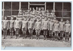 c1910 Medical Officers US Army Base Hospital Camp Devens Massachusetts Postcard