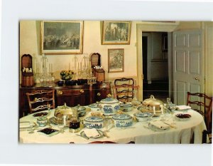 Postcard The Dining Room, Mount Vernon, Virginia