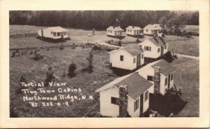 Linen Postcard Tiny Town Cabins in Northwood Ridge, New Hampshire~137746