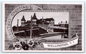 RPPC WELLINGTON, New Zealand ~ Kelburne TEA KIOSK  Christmas Greeting Postcard