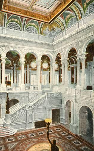 DC - Washington. Library of Congress, Central Stair Hall