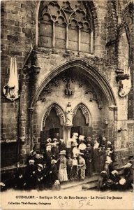 CPA GUINGAMP Basilique N.-D. de Bon-Secours - Portail Ste-Jeanne (1296196)