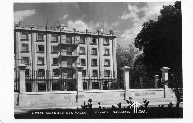 VTG 1950s Hotel Marquez Del Valle Oaxaca Mexico de Juárez RPPC Postcard