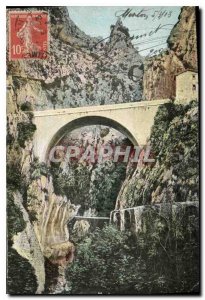 Postcard Menton Old Bridge St louis