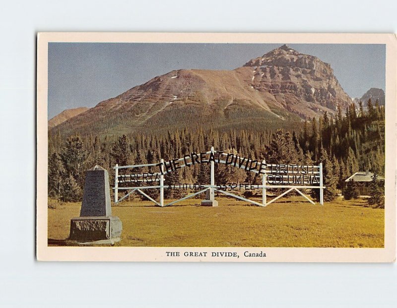 Postcard The Great Divide Alberta BC Canada