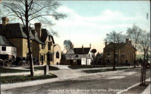 Stonehouse England Crown and Anchor Hotel Post Office c1910 Postcard