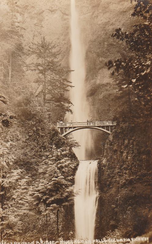 RPPC Benson Bridge at Multnomah Falls - Columbia River Highway, Oregon